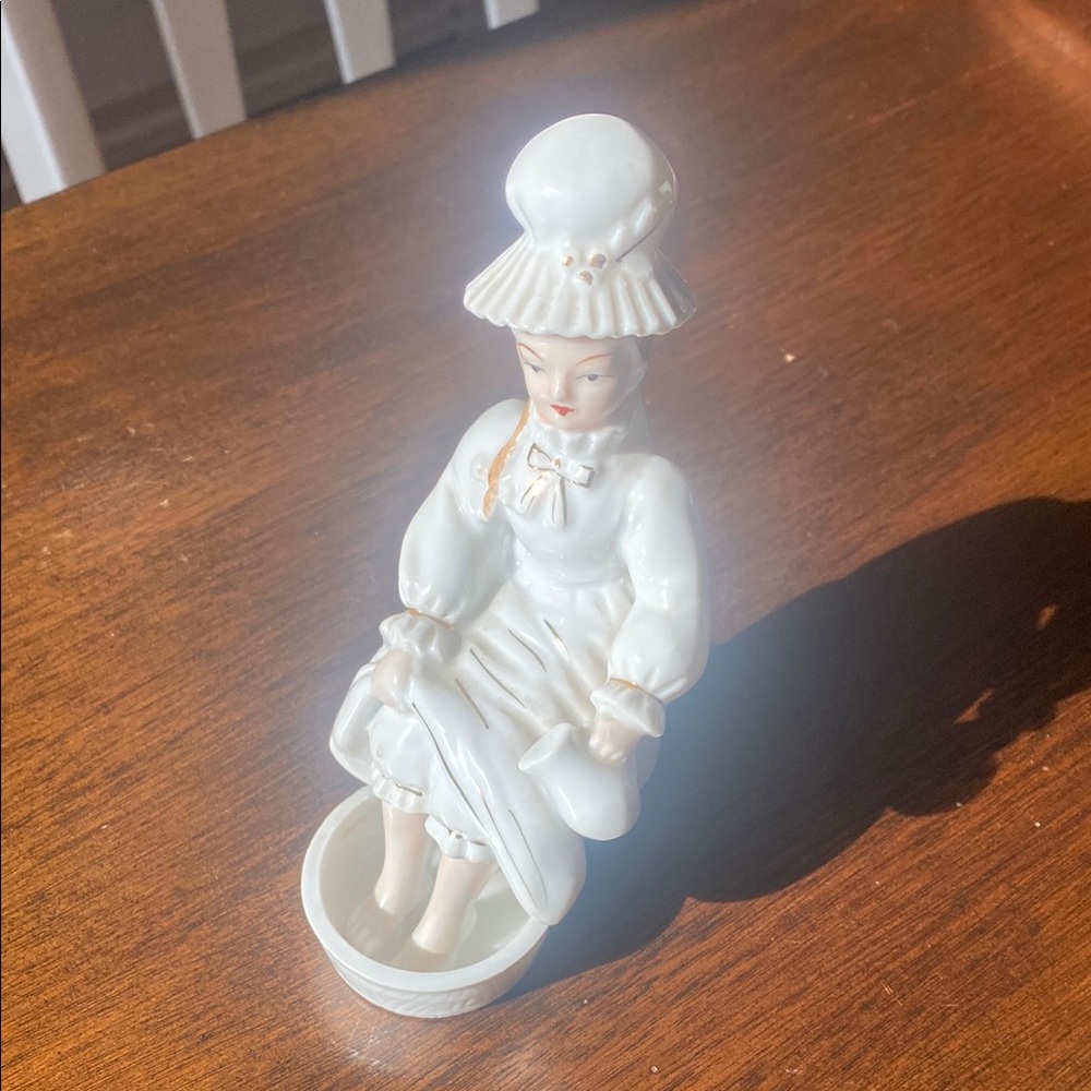 Elegant Vintage White Porcelain Figurine Marked Japan